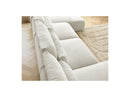 Jana - Sofá Modular Fijo Panorámico Con Reposacabezas - Tela Jaspeada Con 2 Chaise Lounges Y 2 Sillones