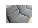 Jana - Sofá Modular Fijo Panorámico Con Reposacabezas - Tela Jaspeada Con 2 Chaise Lounges Y 2 Sillones
