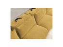 Jana - Sofá Modular Fijo Panorámico Con Reposacabezas - Tela Jaspeada Con 2 Chaise Lounges Y 2 Sillones