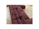 Jana - Sofá Modular Fijo Panorámico Con Reposacabezas - Tela Jaspeada Con 2 Chaise Lounges Y 2 Sillones