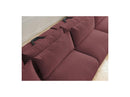 Jana - Sofá Modular Fijo Panorámico Con Reposacabezas - Tela Jaspeada Con 2 Chaise Lounges Y 2 Sillones