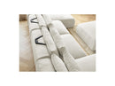 Jana - Panoramic Fixed Modular Sofa With Headrests - Heather Fabric With 2 Chaise Lounges, 2 Easy Chairs And 1 Large Pouf