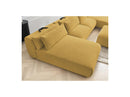 Jana - Panoramic Fixed Modular Sofa With Headrests - Heather Fabric With 2 Chaise Lounges, 2 Easy Chairs And 1 Large Pouf