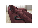 Jana - Panoramic Fixed Modular Sofa With Headrests - Heather Fabric With 2 Chaise Lounges, 2 Easy Chairs And 1 Large Pouf