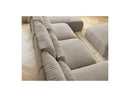 Jana - Panoramic Fixed Modular Sofa With Headrests - Heather Fabric With 2 Chaise Lounges, 2 Easy Chairs And 1 Large Pouf