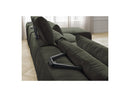 Jana - Panoramic Fixed Modular Sofa With Headrests - Heather Fabric With 2 Chaise Lounges, 2 Easy Chairs And 1 Large Pouf