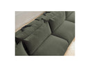 Jana - Panoramic Fixed Modular Sofa With Headrests - Heather Fabric With 2 Chaise Lounges, 2 Easy Chairs And 1 Large Pouf
