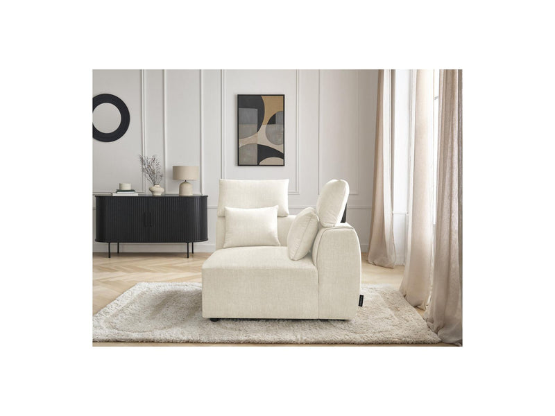 Jana - Corner With Headrest For Modular Sofa - Velvet Fabric