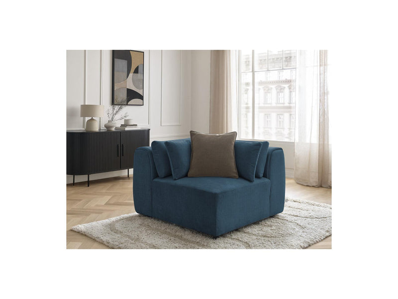 Jana - Corner With Headrest For Modular Sofa - Velvet Fabric