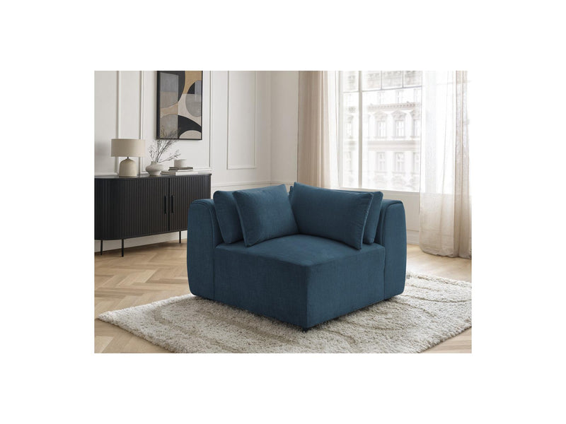 Jana - Corner With Headrest For Modular Sofa - Velvet Fabric