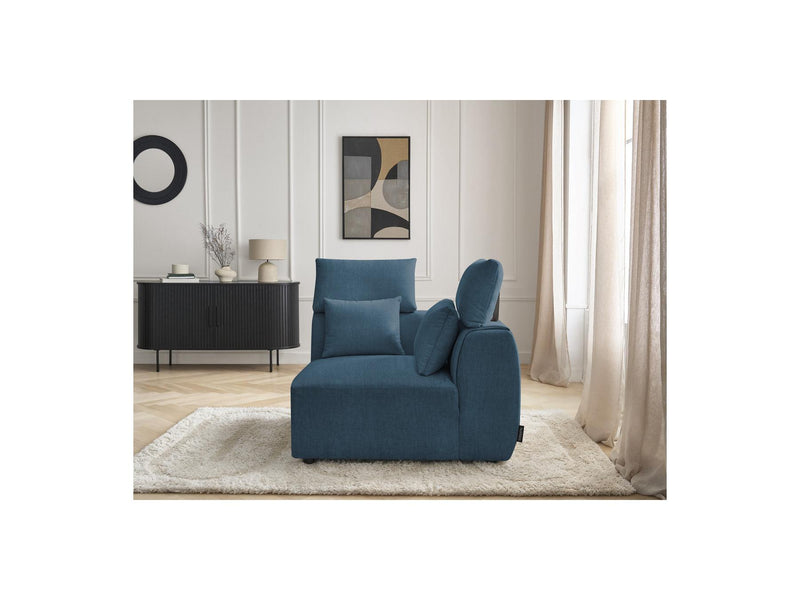 Jana - Corner With Headrest For Modular Sofa - Velvet Fabric