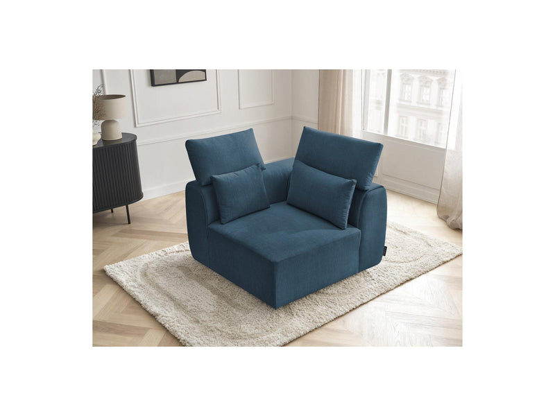 Jana - Corner With Headrest For Modular Sofa - Velvet Fabric