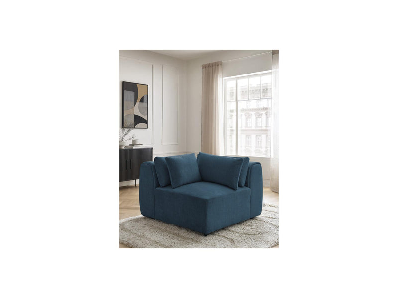 Jana - Corner With Headrest For Modular Sofa - Velvet Fabric