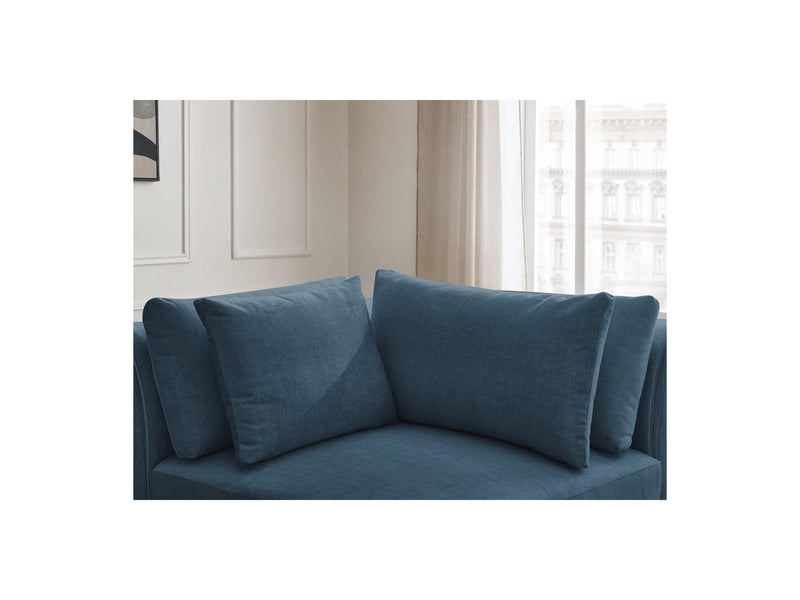 Jana - Corner With Headrest For Modular Sofa - Velvet Fabric