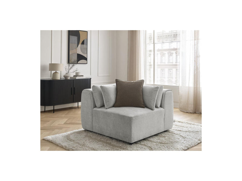 Jana - Corner With Headrest For Modular Sofa - Velvet Fabric