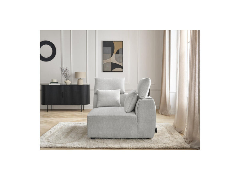Jana - Corner With Headrest For Modular Sofa - Velvet Fabric