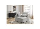 Jana - Corner With Headrest For Modular Sofa - Velvet Fabric