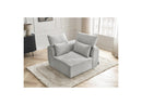 Jana - Corner With Headrest For Modular Sofa - Velvet Fabric
