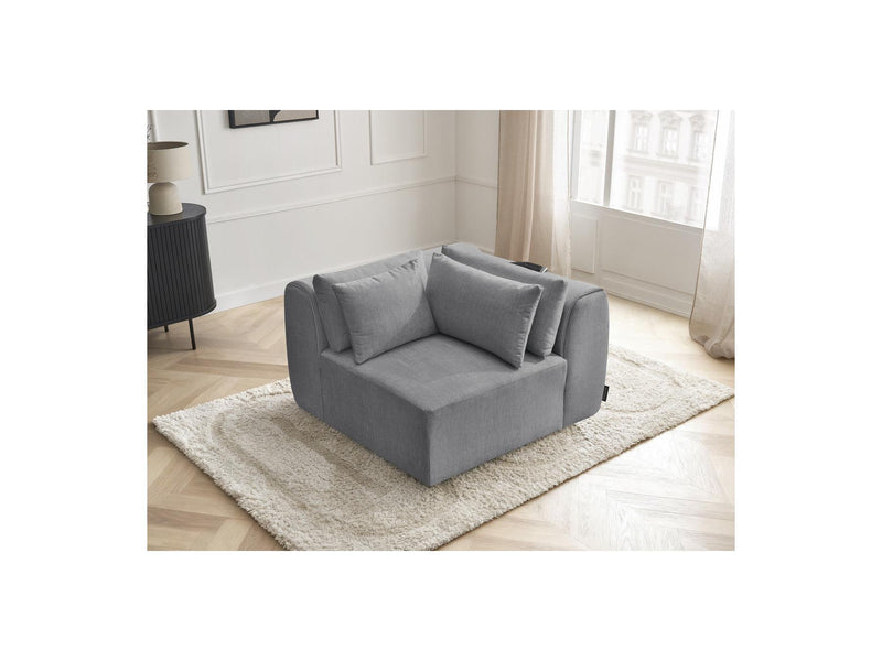 Jana - Corner With Headrest For Modular Sofa - Velvet Fabric