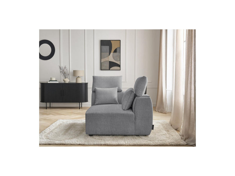 Jana - Corner With Headrest For Modular Sofa - Velvet Fabric
