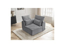 Jana - Corner With Headrest For Modular Sofa - Velvet Fabric