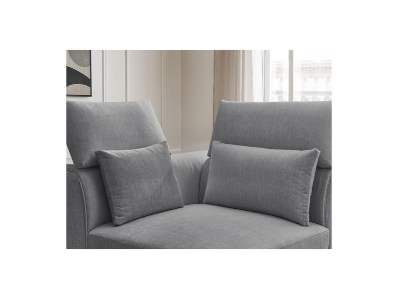 Jana - Corner With Headrest For Modular Sofa - Velvet Fabric