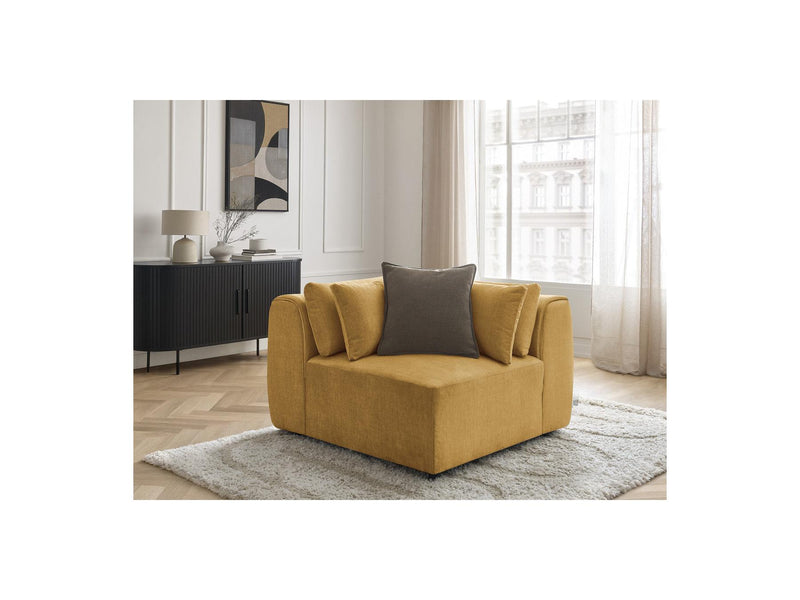 Jana - Corner With Headrest For Modular Sofa - Velvet Fabric