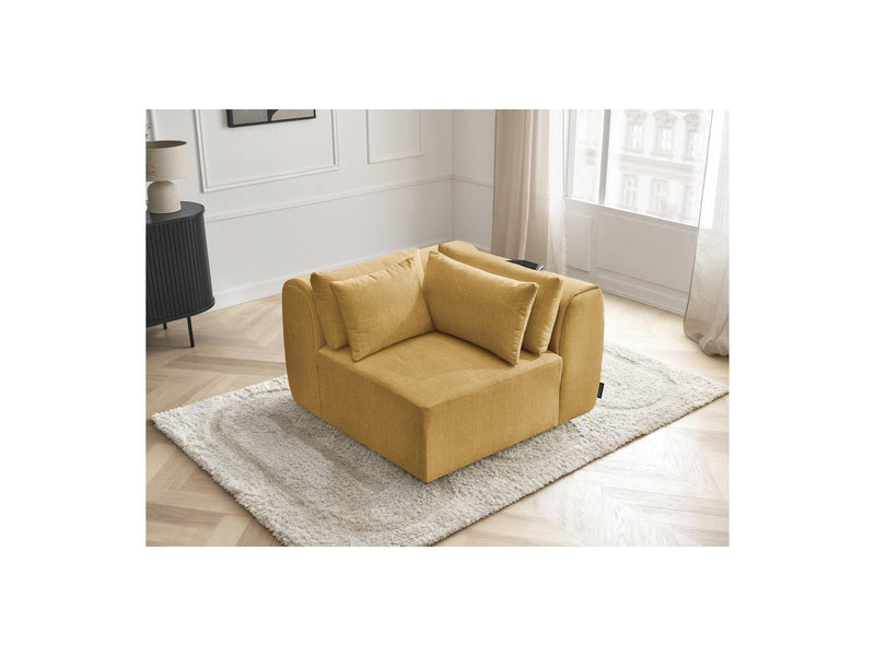 Jana - Corner With Headrest For Modular Sofa - Velvet Fabric