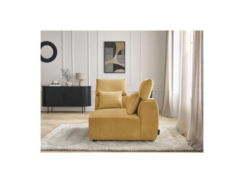 Jana - Corner With Headrest For Modular Sofa - Velvet Fabric