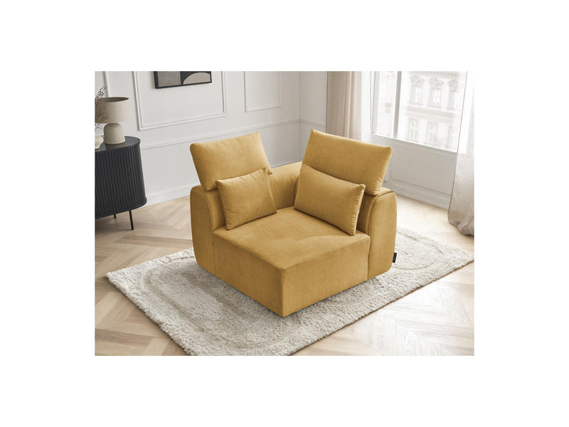 Jana - Corner With Headrest For Modular Sofa - Velvet Fabric