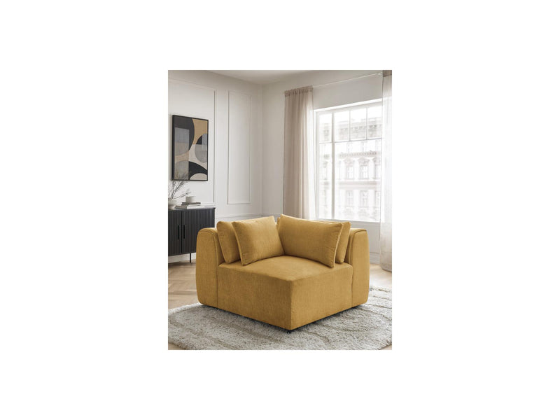 Jana - Corner With Headrest For Modular Sofa - Velvet Fabric