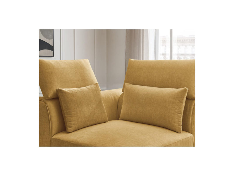 Jana - Corner With Headrest For Modular Sofa - Velvet Fabric