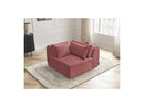 Jana - Corner With Headrest For Modular Sofa - Velvet Fabric