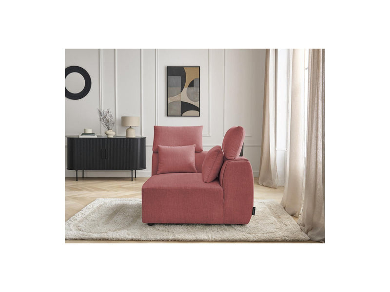 Jana - Corner With Headrest For Modular Sofa - Velvet Fabric