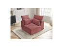Jana - Corner With Headrest For Modular Sofa - Velvet Fabric