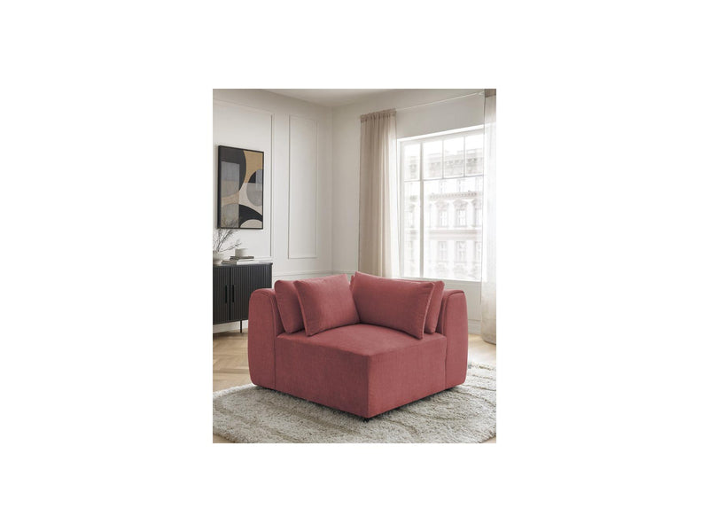 Jana - Corner With Headrest For Modular Sofa - Velvet Fabric