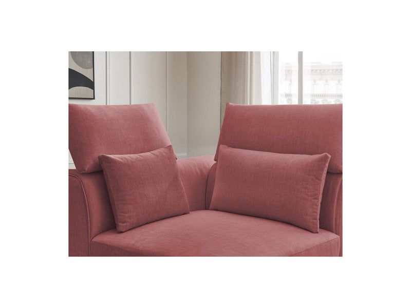Jana - Corner With Headrest For Modular Sofa - Velvet Fabric