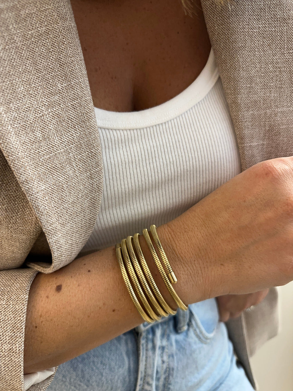 Bracelet Allone - Bracelet Multitours - Doré Ou Argent