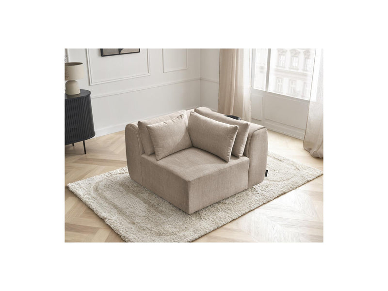 Jana - Corner With Headrest For Modular Sofa - Velvet Fabric