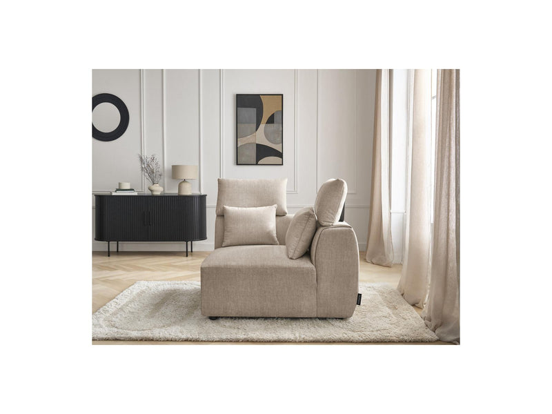 Jana - Corner With Headrest For Modular Sofa - Velvet Fabric