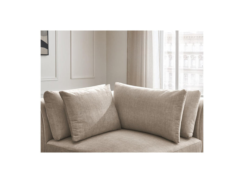 Jana - Corner With Headrest For Modular Sofa - Velvet Fabric