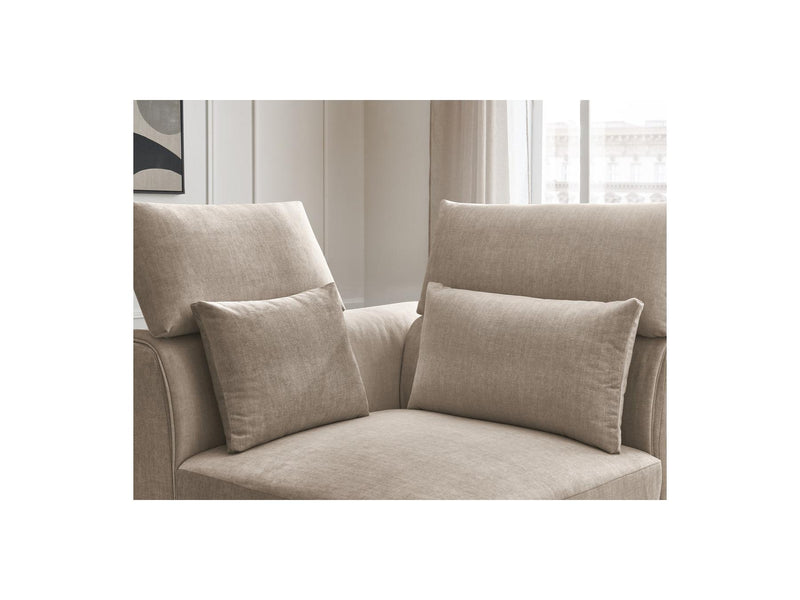 Jana - Corner With Headrest For Modular Sofa - Velvet Fabric