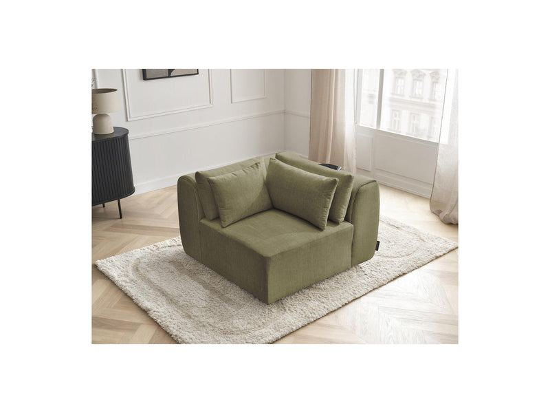 Jana - Corner With Headrest For Modular Sofa - Velvet Fabric