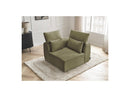 Jana - Corner With Headrest For Modular Sofa - Velvet Fabric