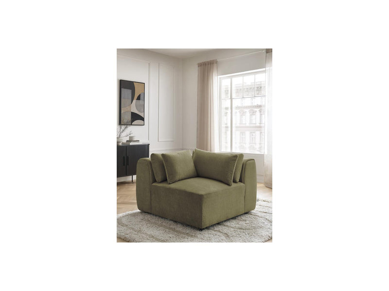 Jana - Corner With Headrest For Modular Sofa - Velvet Fabric