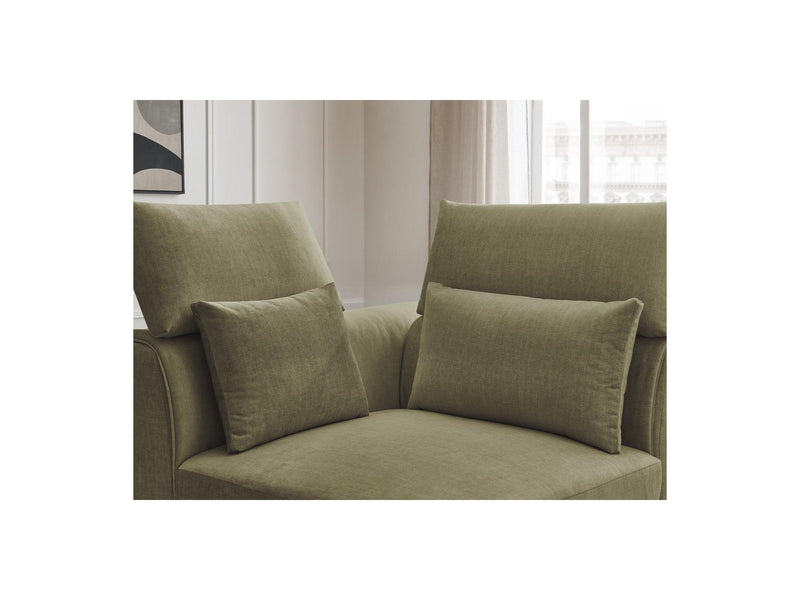 Jana - Corner With Headrest For Modular Sofa - Velvet Fabric