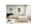 Jana - Modular Fixed Corner Sofa With Headrests - Velvet Fabric With 2 Low Chairs, 1 Corner And 2 Poufs - Reversible