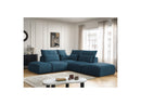Jana - Modular Fixed Corner Sofa With Headrests - Velvet Fabric With 2 Low Chairs, 1 Corner And 2 Poufs - Reversible