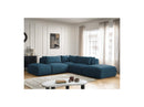Jana - Modular Fixed Corner Sofa With Headrests - Velvet Fabric With 2 Low Chairs, 1 Corner And 2 Poufs - Reversible