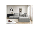 Jana - Modular Fixed Corner Sofa With Headrests - Velvet Fabric With 2 Low Chairs, 1 Corner And 2 Poufs - Reversible